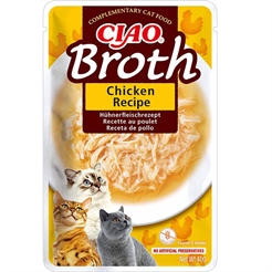 Inaba Chicken Bone Broth Kyllingebouillon med Kyllingestrimler 40g